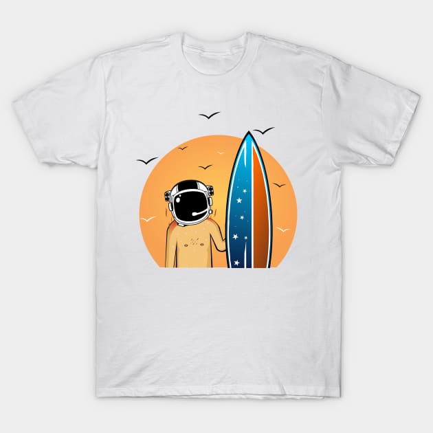 Astronaut summer T-Shirt by josebrito2017